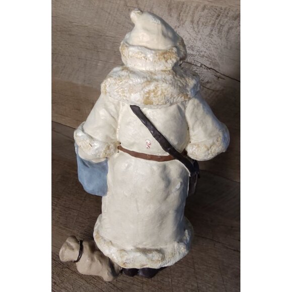 Vintage Signed ETC 87 Santa Claus Figurine 7.5 Hand-Painted Chalk - Picture 3 of 11